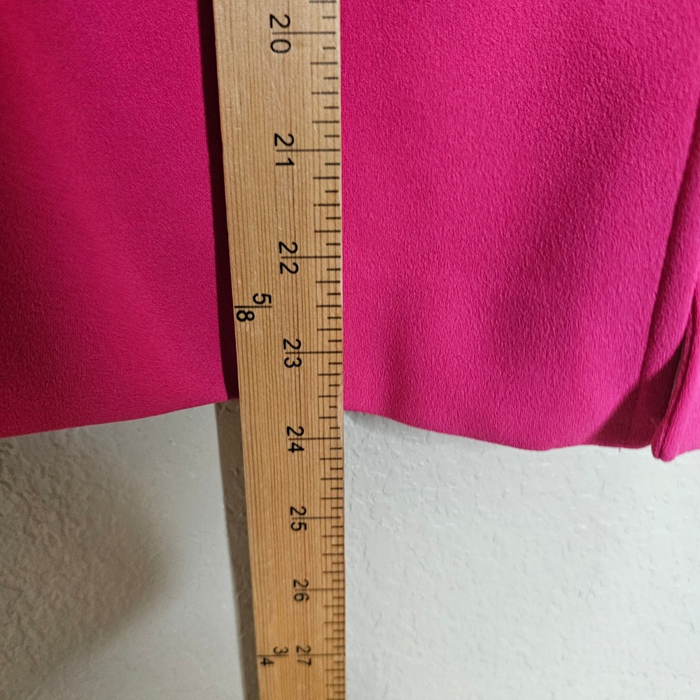 NWT Calvin Klein Womens Pink Button Front Crepe Swing Jacket Gold Buttons 14P - Picture 10 of 11